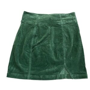 Corduroy Green A-Line Mini Skirt Y2K 90s Size 11 Casual Preppy Summer Fall